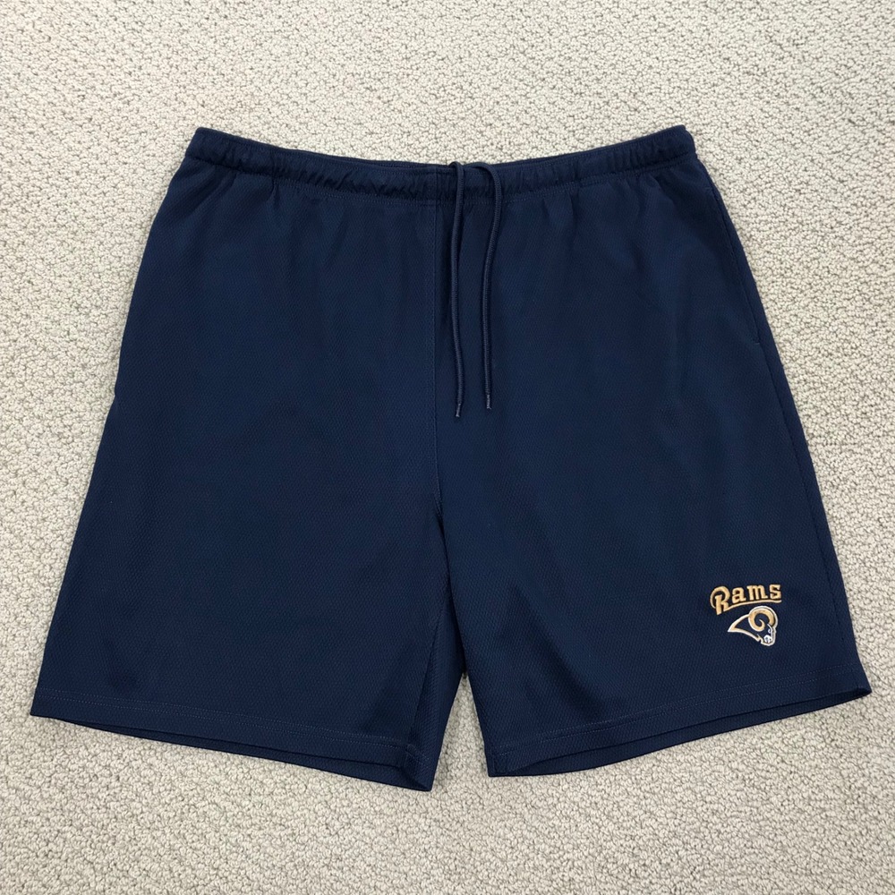 NFL St Louis Rams Athletic Mesh Shorts Navy Blue XL VF Imagewear Drawstring